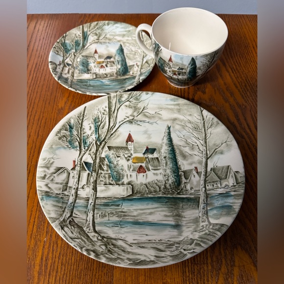 1950’s ~ Dream Town ~ Johnson Brothers ~ 3 Piece Set - Picture 1 of 6